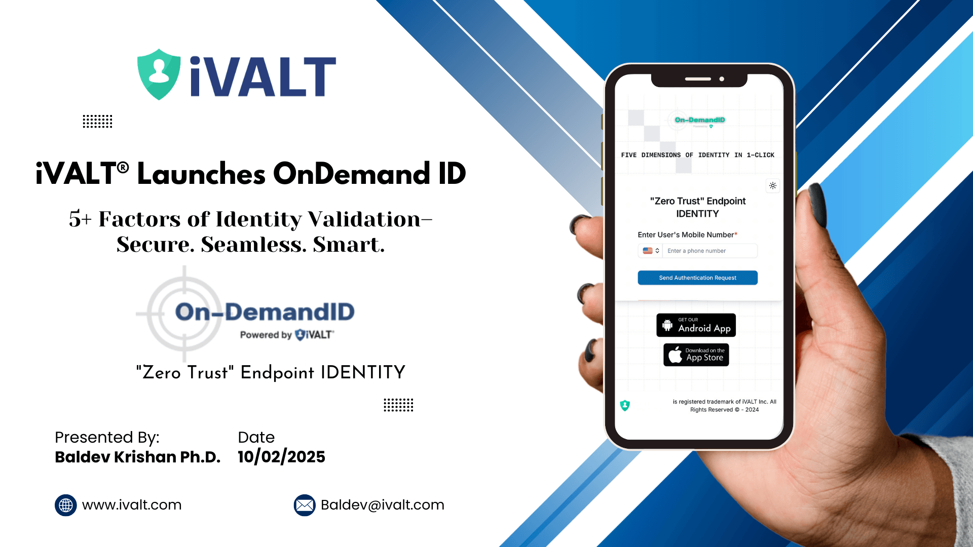 iVALT OnDemand ID Launch